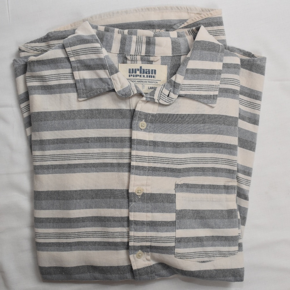 Striped Button Up Mens shirt